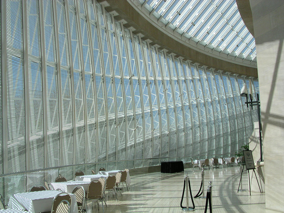 This wall of glass windows is called a Conoid - 211 separate pieces of glass.