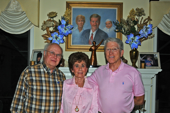 Duwain with Ennis High School classmates Virginia Finch Sharkey and David Knize